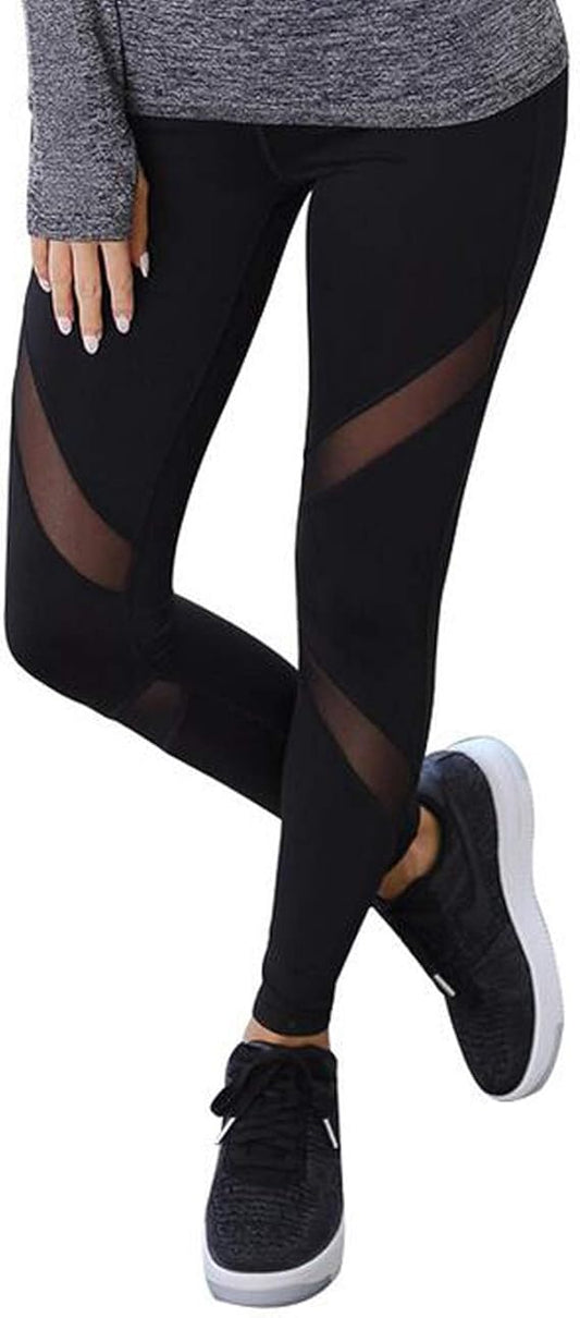 Legging de Sport Taille Haute Femme – Confort Sculptant & Style Mesh Respirable